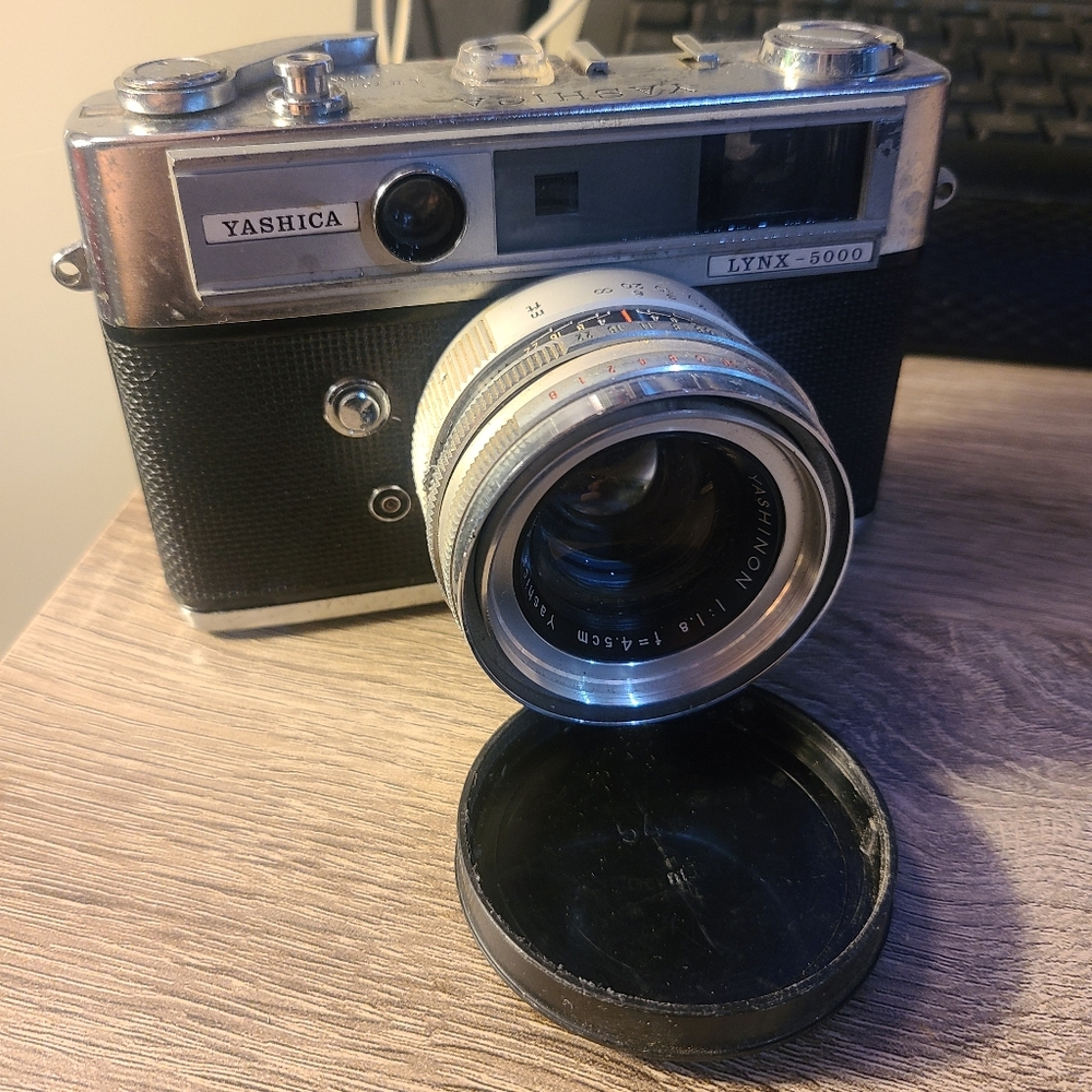 Yashica Lynx 5000 Black and Silver Camera